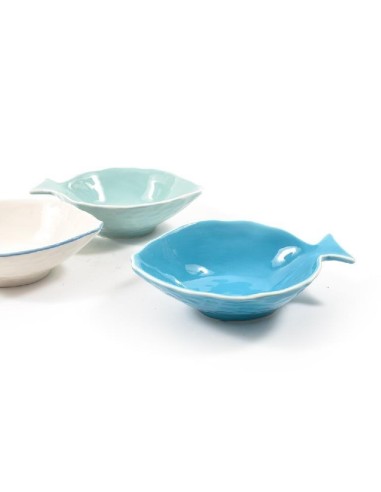 PIATTI: vendita online CIOTOLA PESCE 01914 CERAMICA 22,5X16,5X6,5CM ASSORTITO in offerta