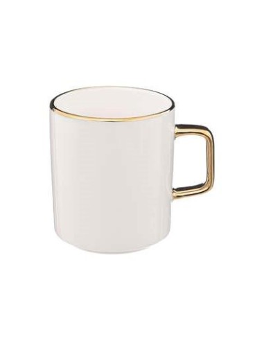 TAZZE CAFFE' E LATTE: vendita online TAZZA ARYA 35CL BIANCO/ORO in offerta