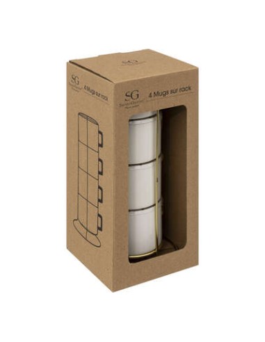 TAZZE CAFFE' E LATTE: vendita online SET 4 TAZZE ARYA 17CL SUPPORTO METALLO in offerta