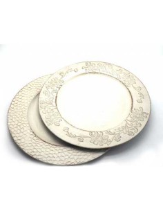 TAVOLA E CUCINA: vendita online PIATTO PLASTICA 33CM PANNA ANTICATO RILIEVO ASSORTITI 16273 in offerta 2