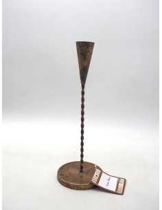 PORTACANDELE E CANDELIERI: vendita online PORTACANDELA METALLO 28,5X9CM ORO BRUNITO in offerta
