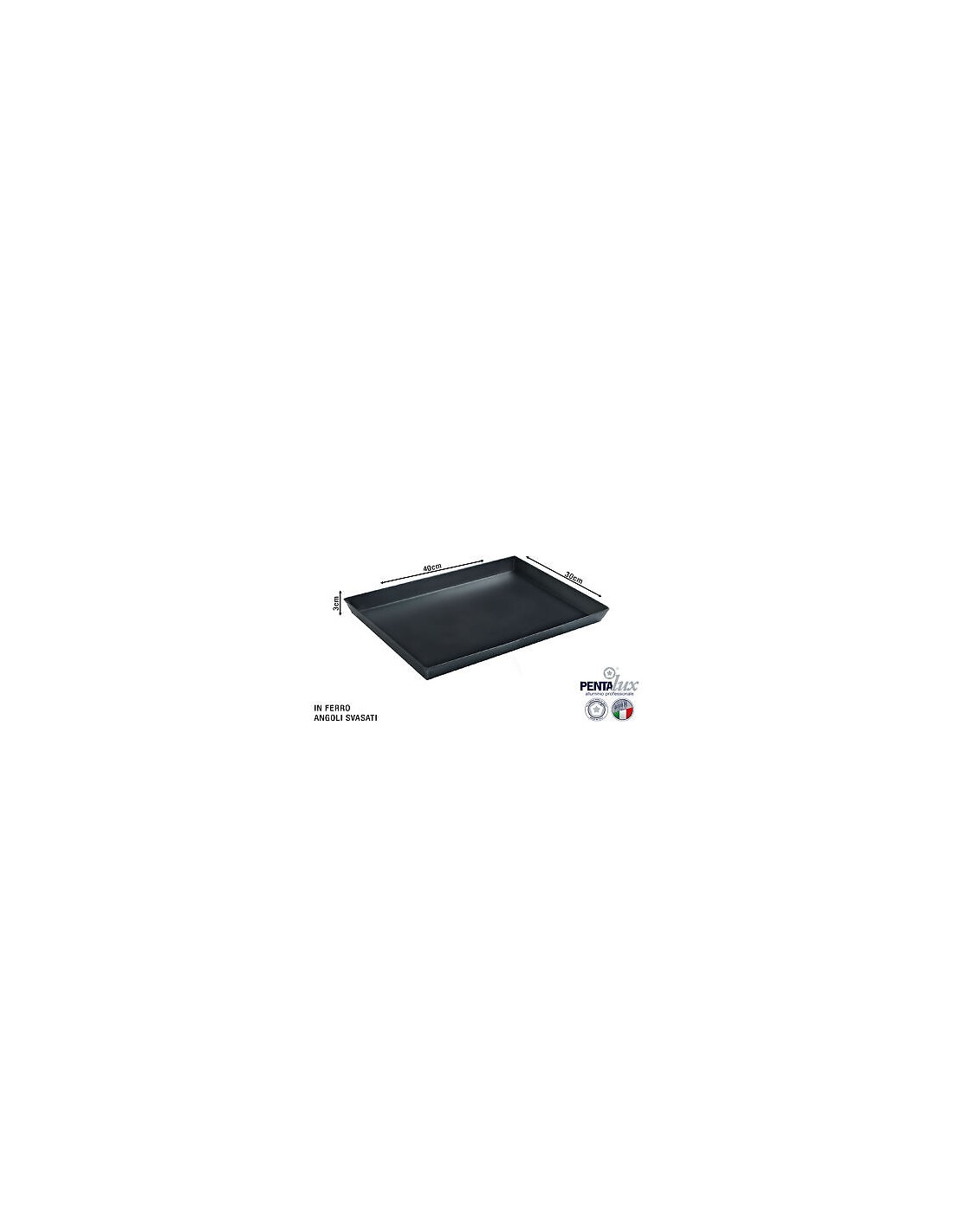 PENTOLE E COPERCHI FERRO: vendita online TEGLIA LAMIERA 70023 BLU 40X30X3CM in offerta