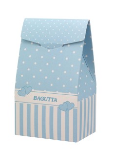 BOMBONIERE: vendita online B4210-02A ORSETTO SU DONDOLO AZZURRO in offerta