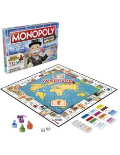 GIOCHI DI SOCIETA'E PUZZLE: vendita online GIOCO F4007 MONOPOLY VIAGGIO PER IL MONDO in offerta