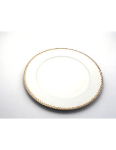 TAVOLA E CUCINA: vendita online PIATTO PLASTICA CREMA D33CM CON BORDO TRECCIA ORO in offerta