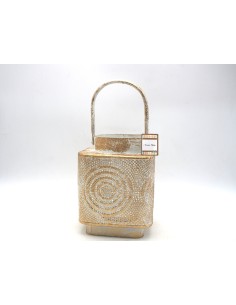 LANTERNE: vendita online LANTERNA ARABESQUE 20X20X16CM METALLO ORO in offerta