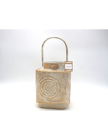 LANTERNE: vendita online LANTERNA ARABESQUE 20X20X16CM METALLO ORO in offerta