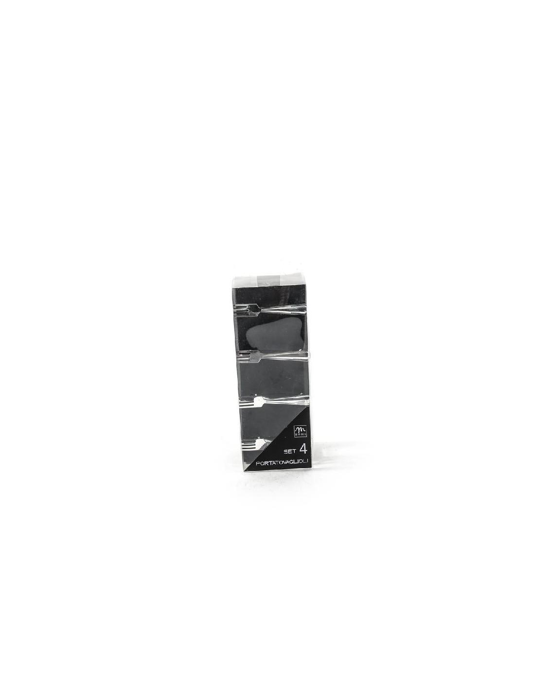 TAVOLA E CUCINA: vendita online SET 4 PORTATOVAGLIOLI FORK ARGENTO 6X5X6CM in offerta