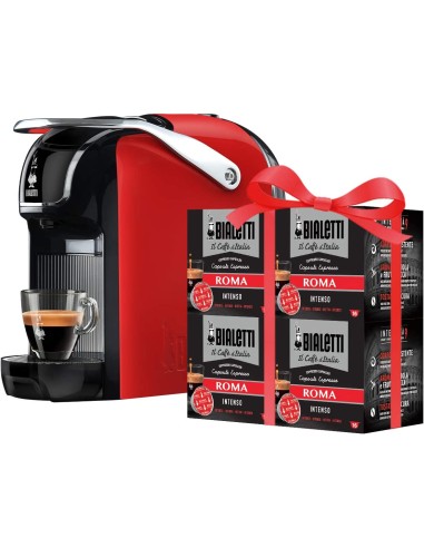 CAFFETTIERE ELETTRICHE: vendita online MACCHINA PER CAFFE BREAK ROSSA CON 64 CAPSULE INCLUSE BIALETTI in offerta