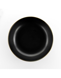 PIATTI: vendita online CONF 6 PIATTI FONDI ONIX BLACK GOLD LINE in offerta