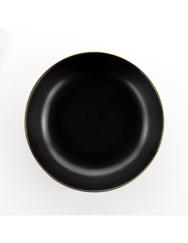 PIATTI: vendita online CONF 6 PIATTI FONDI ONIX BLACK GOLD LINE in offerta