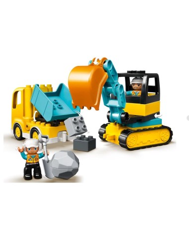 GIOCATTOLO PUBBLICIZZATO: vendita online LEGO DUPLO Town Camion e Scavatore Cingolato, Veicoli da Cantiere per Bambini 2+ Ann...