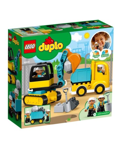 GIOCATTOLO PUBBLICIZZATO: vendita online LEGO DUPLO Town Camion e Scavatore Cingolato, Veicoli da Cantiere per Bambini 2+ Ann...