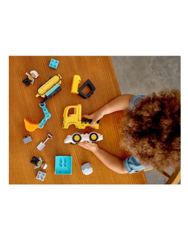 GIOCATTOLO PUBBLICIZZATO: vendita online LEGO DUPLO Town Camion e Scavatore Cingolato, Veicoli da Cantiere per Bambini 2+ Ann...