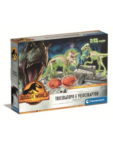 GIOCATTOLO PUBBLICIZZATO: vendita online JURASSIC WORLD KIT TRICERATOPO E VELOCIRAPTOR 19307 in offerta