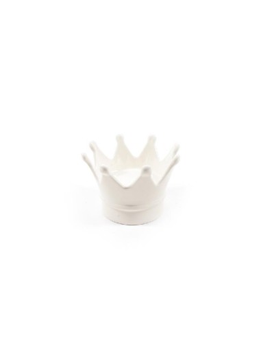 OGGETTISTICA: vendita online CORONA IN CERAMICA 15,5X10,5CM BIANCO in offerta