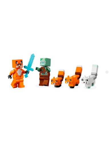 GIOCATTOLO PUBBLICIZZATO: vendita online LEGO Minecraft Il Capanno della Volpe 21178, set con zombie, animali e casa, giochi ...