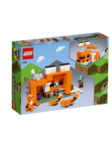 GIOCATTOLO PUBBLICIZZATO: vendita online LEGO Minecraft Il Capanno della Volpe 21178, set con zombie, animali e casa, giochi ...
