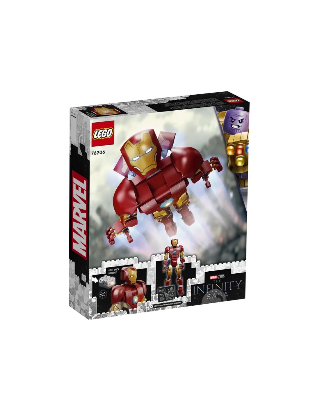 GIOCATTOLO PUBBLICIZZATO: vendita online LEGO Marvel Iron Man Personaggio Snodabile, Giocattolo Super Heroes per Bambini 9+ d...