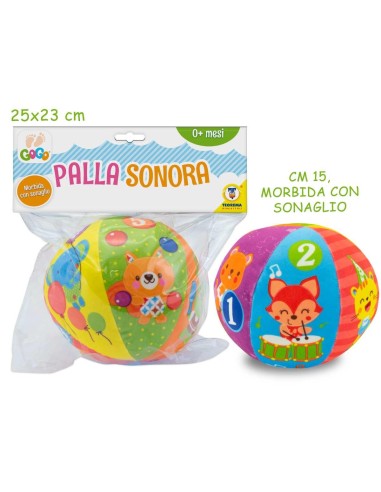 INFANZIA: vendita online GOGO 66661 PALLA SONORA MORBIDOSA 15CM CON SONAGLIO in offerta