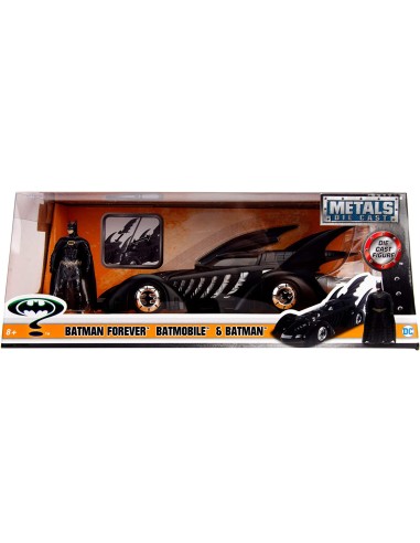 GIOCATTOLO PUBBLICIZZATO: vendita online BATMAN 253215003 BATMAN FOREVER E BATMOBILE 1:24 in offerta