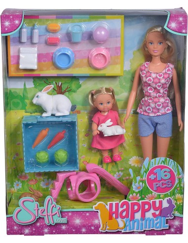 GIOCHI GIRL: vendita online STEFFI 105732156 COPPIA BAMBOLE CON ANIMALI E ACCESSORI in offerta