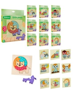 PRESCOLARI: vendita online LEGNOLAND 39938 PUZZLE ANIMALI/MEZZI ASSORTITO in offerta