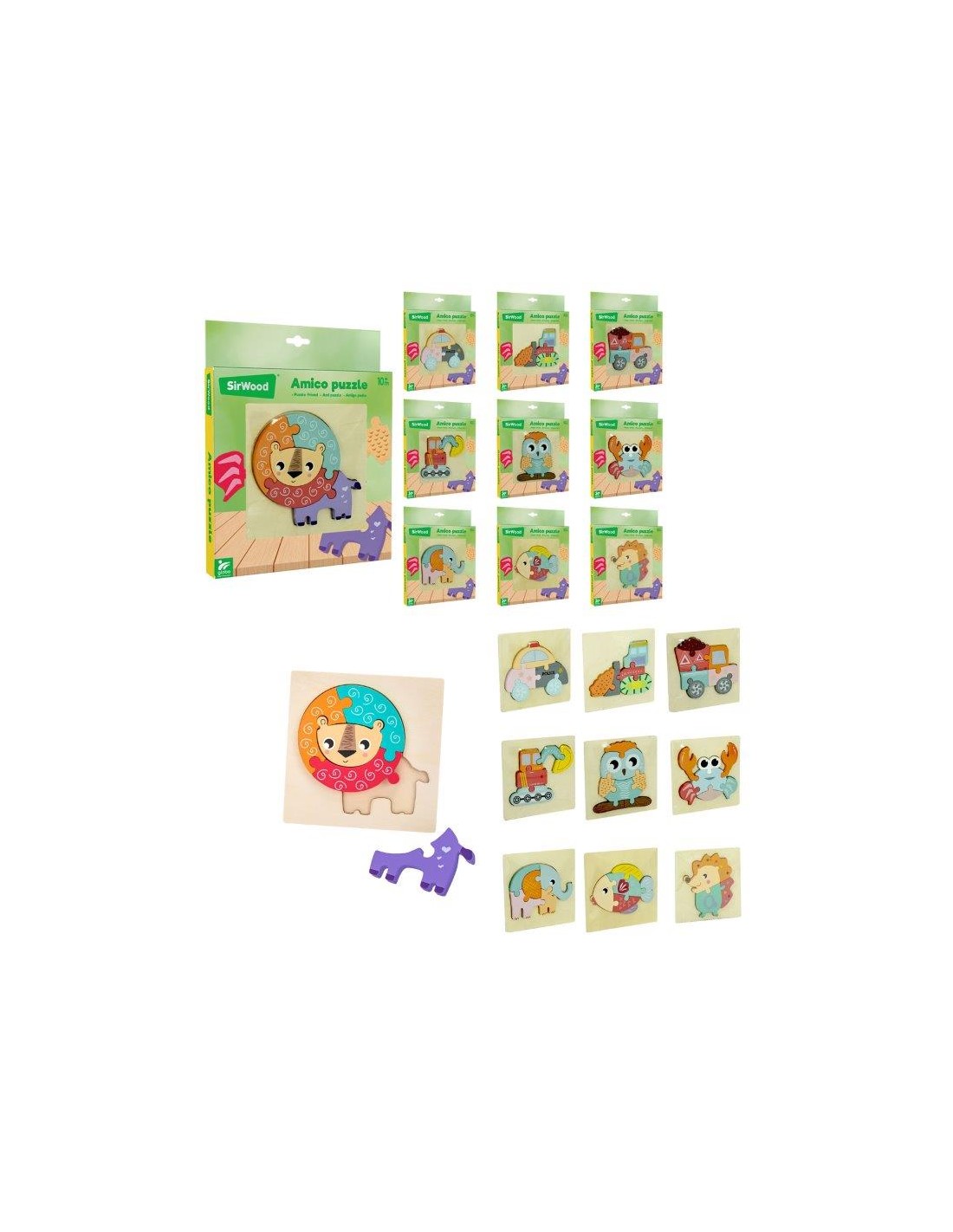 PRESCOLARI: vendita online LEGNOLAND 39938 PUZZLE ANIMALI/MEZZI ASSORTITO in offerta