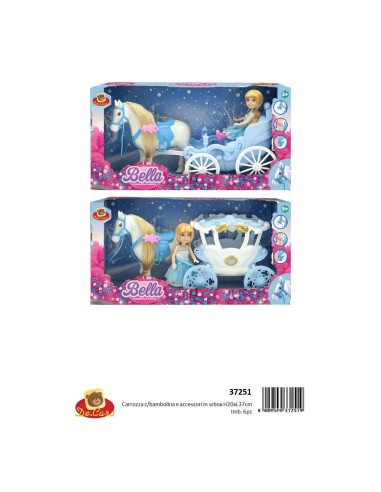 GIOCHI GIRL: vendita online CARROZZA 37251 CON BAMBOLA E CAVALLO in offerta