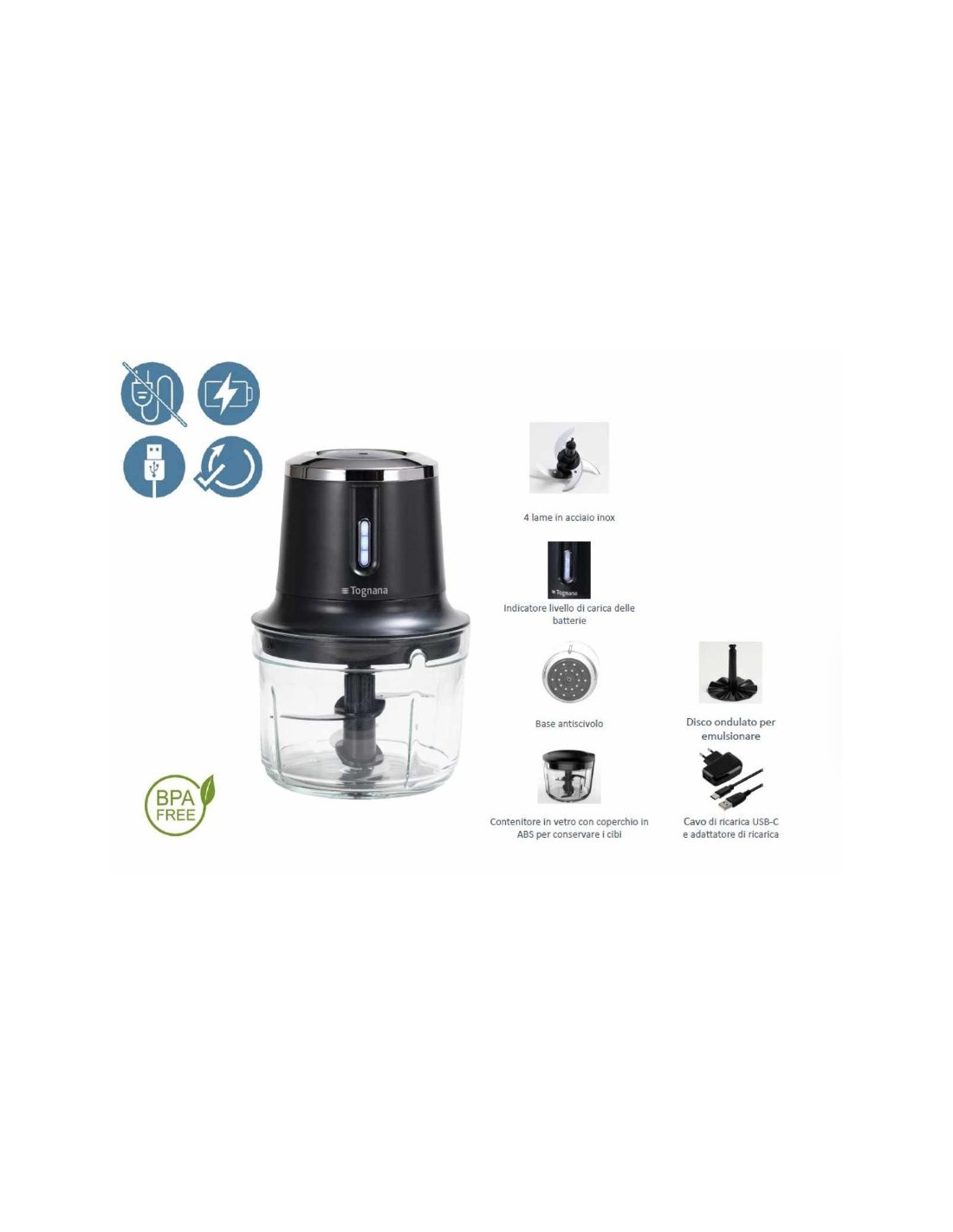 FRULLATORI E TRITATUTTO: vendita online TRITATUTTO SENZA FILI 200W AVANTSPACE in offerta