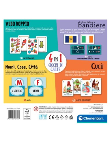 GIOCHI DI SOCIETA'E PUZZLE: vendita online GIOCO 4IN1 16720 GIOCHI DI CARTE in offerta