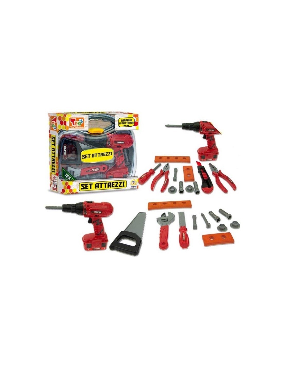 GIOCHI BOY: vendita online TEO'S 66819 SET ATTREZZI CON TRAPANO ASSORTITO in offerta
