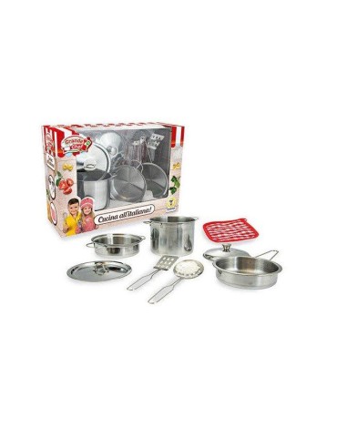 PRESCOLARI: vendita online GRANDE CHEF 67969 SET PENTOLINE METALLO 8 PEZZI in offerta