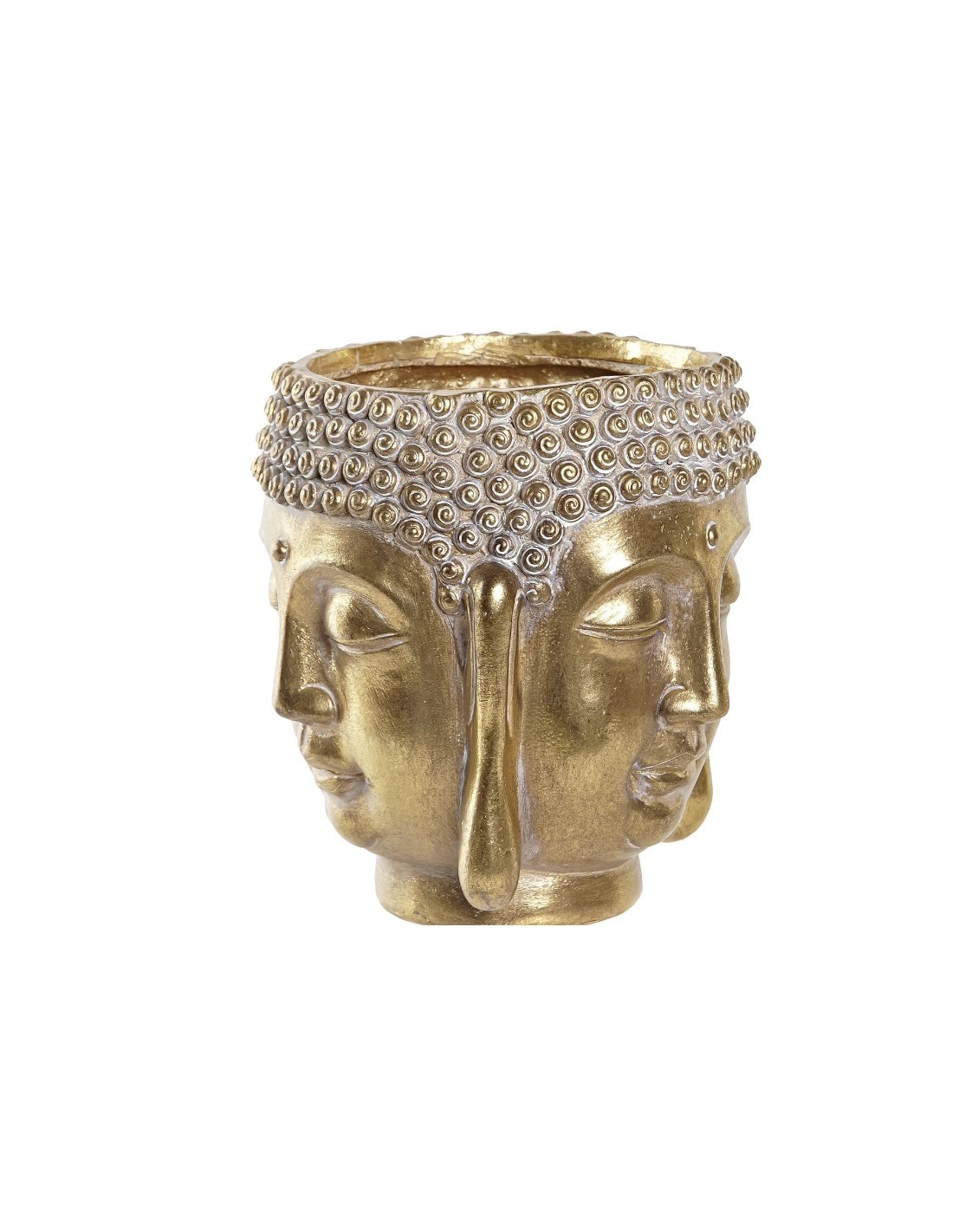 VASI D'ARREDO: vendita online FIORIERA BUDDHA MC-190699 RESINA 16X16X18CM DORATO in offerta