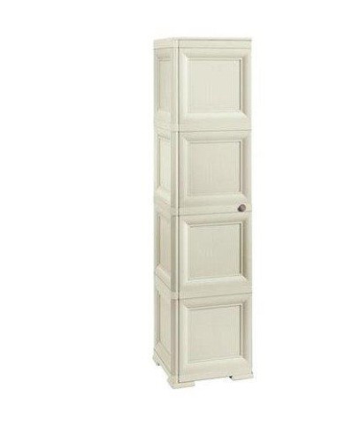 CASSETTIERE: vendita online Tontarelli, colonnina 4 moduli, ante lisce, angora, 43x40x164 cm, mobile contenitore, armadio sal...