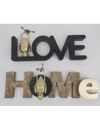 OGGETTISTICA: vendita online DECORAZ SCRITTA LOVE/HOME 36X11CM MDF ASSORTITO DH203588 in offerta