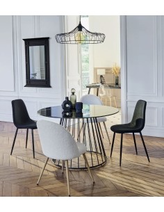 SEDIE: vendita online SEDIA TYKA NERA GAMBE NERE 131255C in offerta 2