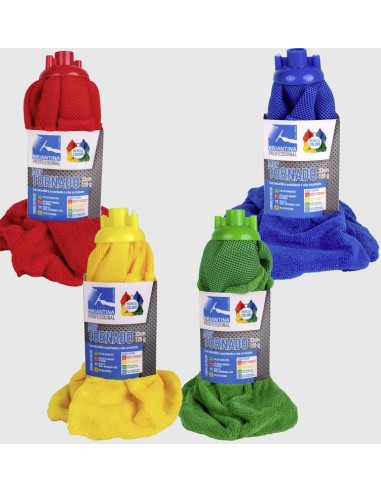 SCOPE E SPAZZOLONI: vendita online MOP TORNADO CON RETE 33CM 120GR COLORI ASSORTITI in offerta