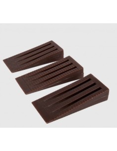 ACCESSORI VARI: vendita online CONFEZIONE 3PZ FERMAPORTA A CUNEO PLASTICA MARRONE in offerta 2