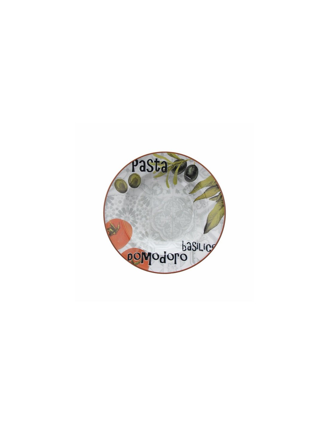 PIATTI: vendita online OLIVA PIATTO PASTA BOWL POMODORO CM 29XH5 in offerta