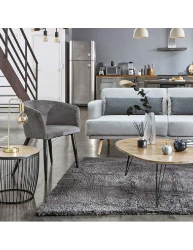 POLTRONE E DIVANI: vendita online POLTRONA MARLO VELLUTO GRIGIO 157153A in offerta