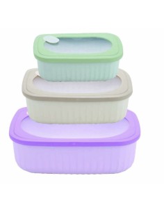 THERMOS E PORTAVIVANDE: vendita online Set 3 Contenitori Ermetici Rettangolari Pedrini in offerta