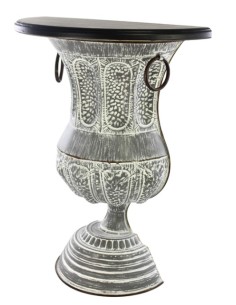 MOBILETTI E CONSOLE: vendita online MENSOLA VASO GRIGIO 50X25X65CM METALLO/LEGNO in offerta