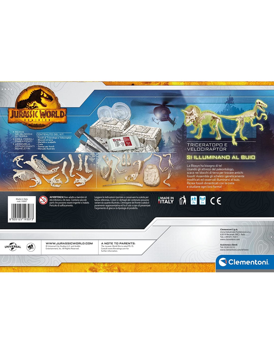 GIOCATTOLO PUBBLICIZZATO: vendita online JURASSIC WORLD KIT TRICERATOPO E VELOCIRAPTOR 19307 in offerta