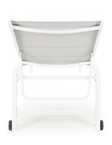 LETTINI E SDRAIO: vendita online Lettino Hilde bianco con ruote, schienale reclinabile, textilene imbottito, dimensioni 65x20...