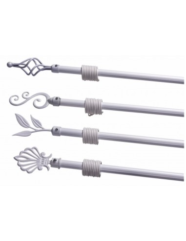BASTONI E ACCESORI: vendita online ASTA PER TENDA 61876 FERRO 120/210CM COMPLETA in offerta