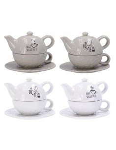 LATTIERE E THEIERE: vendita online TEIERA 78693 CERAMICA CON TAZZA DECORI ASSORTITI in offerta