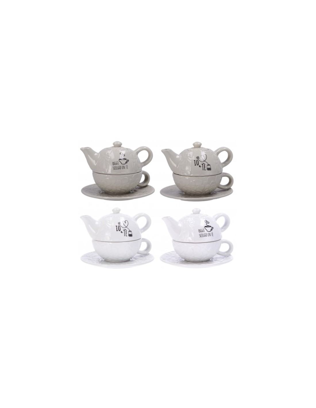 LATTIERE E THEIERE: vendita online TEIERA 78693 CERAMICA CON TAZZA DECORI ASSORTITI in offerta