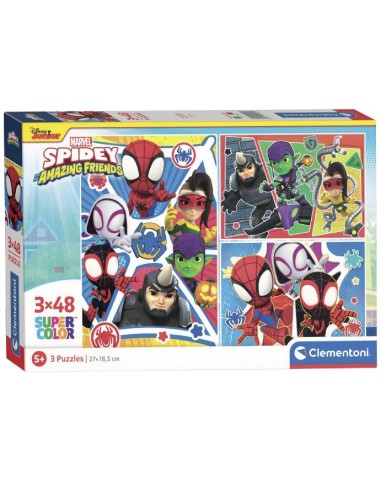 GIOCHI DI SOCIETA'E PUZZLE: vendita online SPIDEY 25282 SET 3 PUZZLE 48PZ in offerta