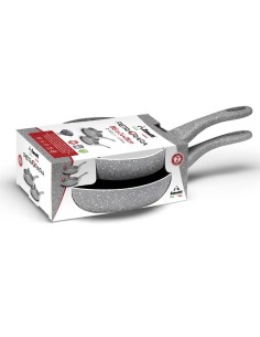 PENTOLE - COPERCHI ANTIADERENTE: vendita online PIETRA RARA BIS PADELLE 24/28CM in offerta